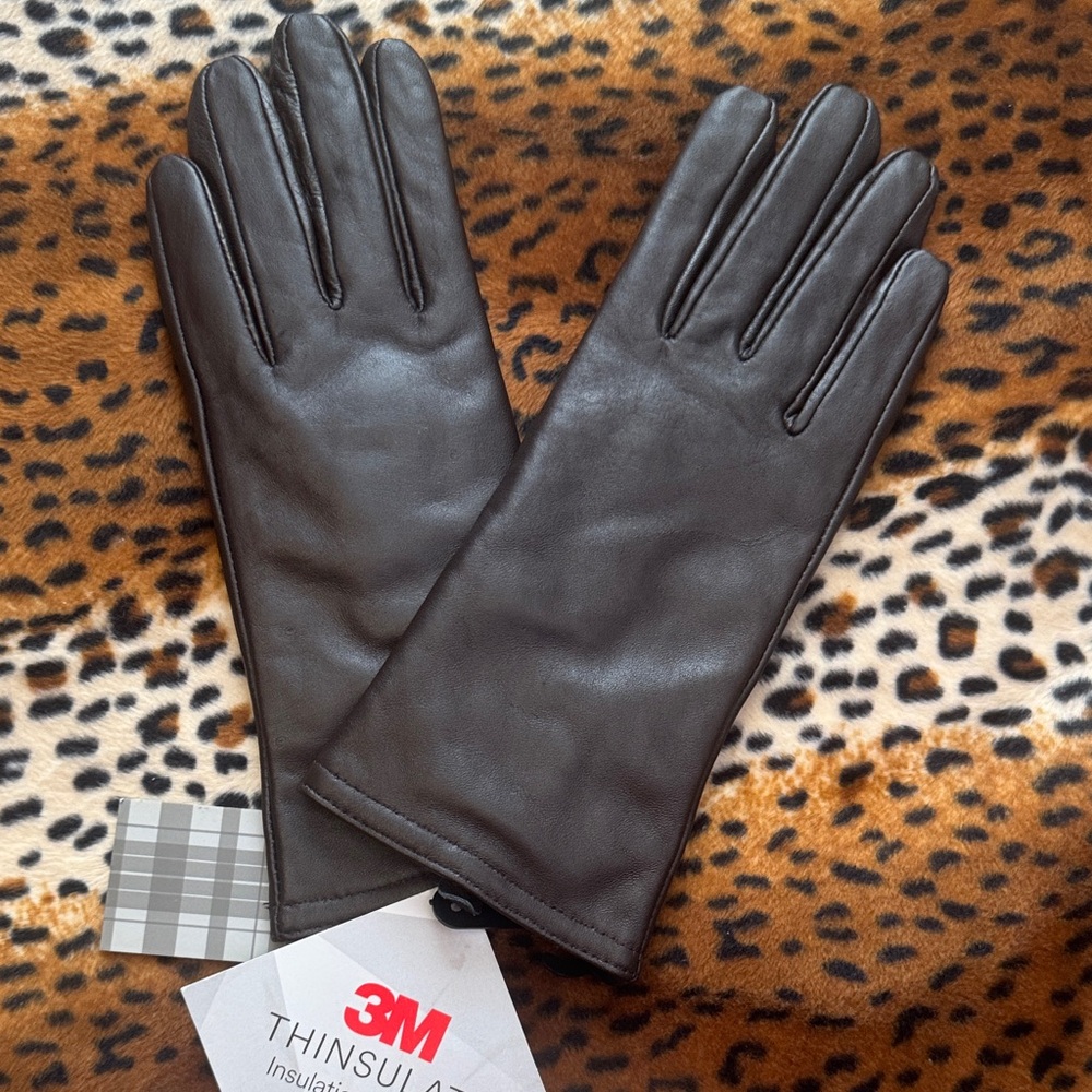 3M Thinsulate Dark Brown Leather Gloves